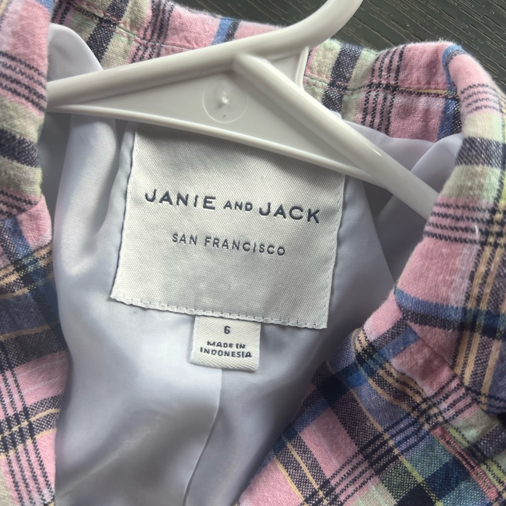 Janie and Jack Pink Plaid Blazer - Picture 2 of 3